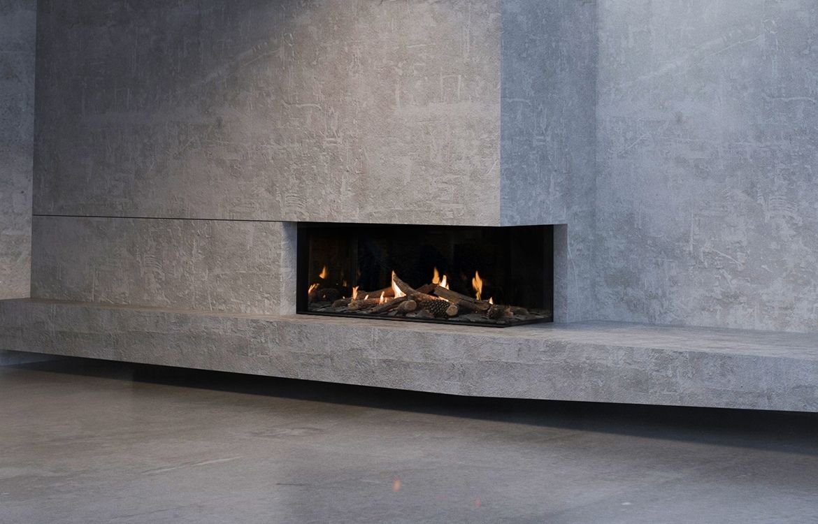 MODE KS1150 Tall Gas Fireplace | Single + Double Sided